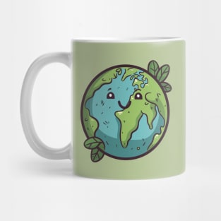 Adorable Planet Earth Character || Smiling Gaia Mug